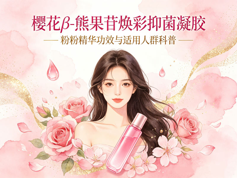 樱花β‑熊果苷焕彩抑菌凝胶｜粉粉精华功效与适用人群科普